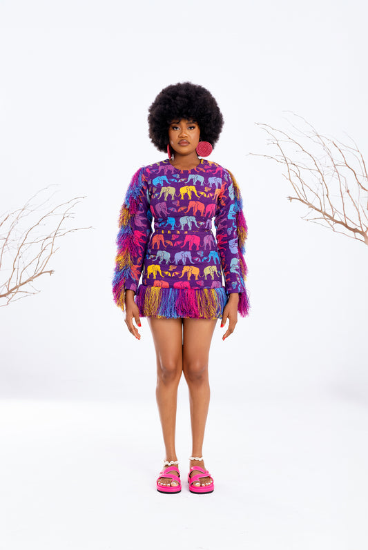 Enyi shredded dress