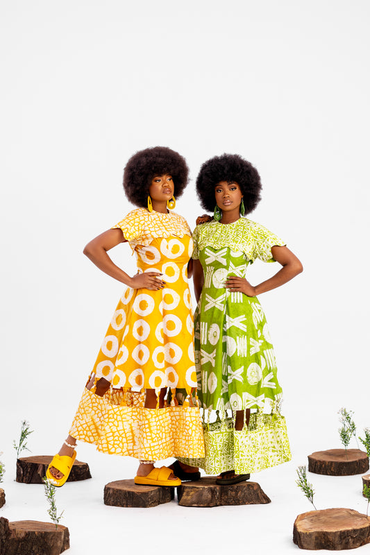 Donna Adire Dress Set